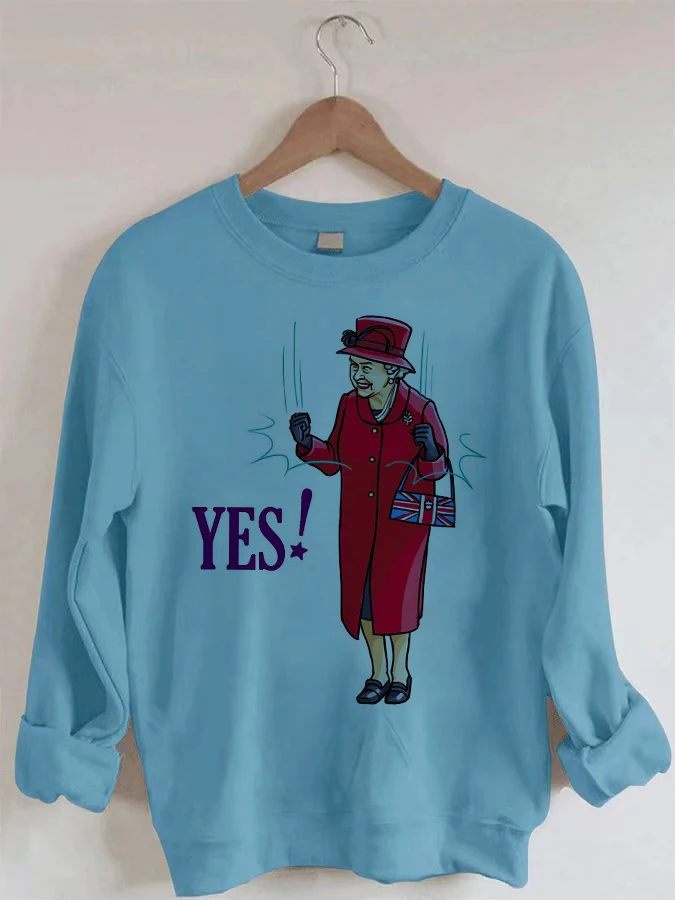 

Queen Elizabeth II - Casual Round Neck Sweatshirt