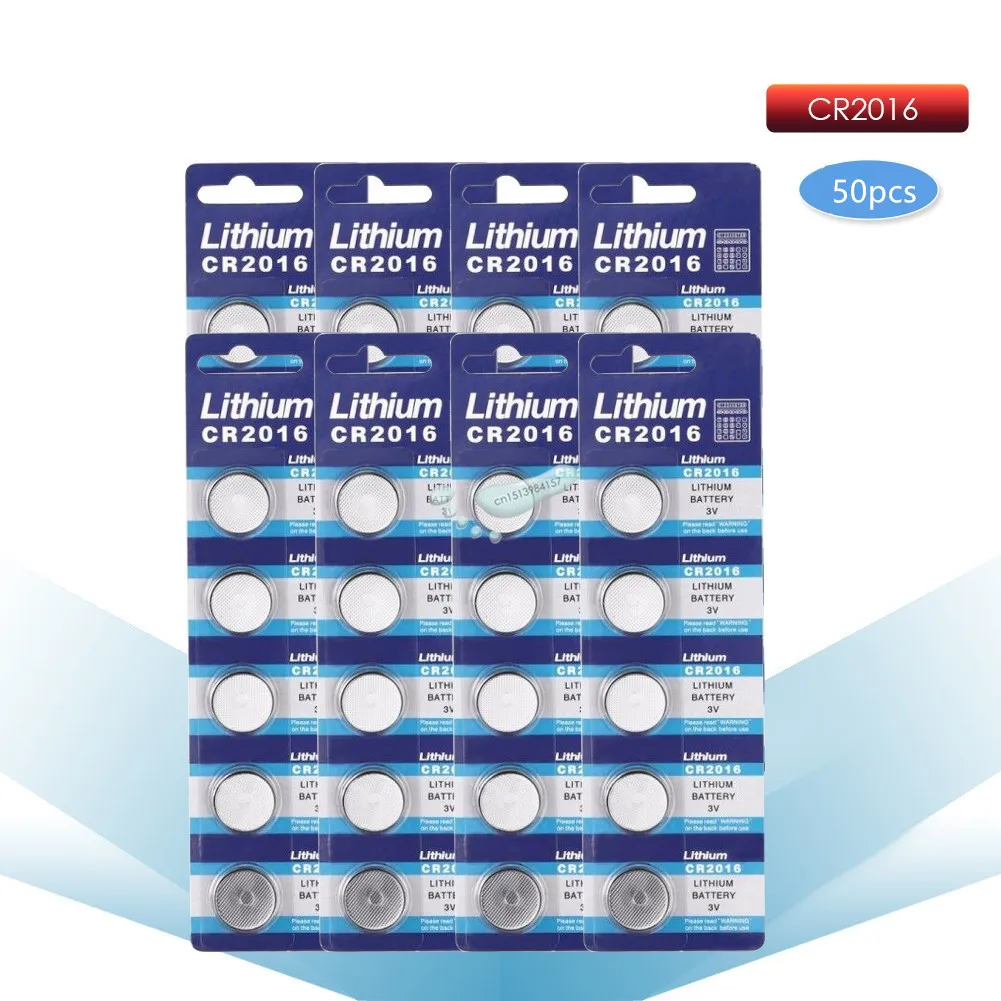 50 шт., литий-ионные кнопочные монетные батарейки 3 в
