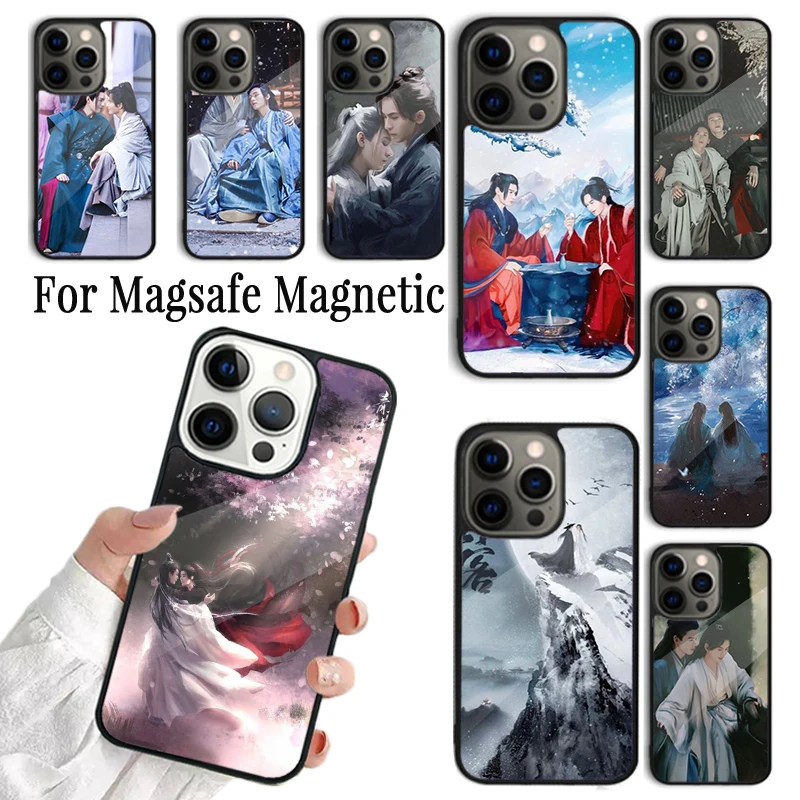 Чехол для Телефона iPhone 16 15 14 13 12 Mini 11 Pro Max Plus Magsafe магнитный чехол с беспроводной