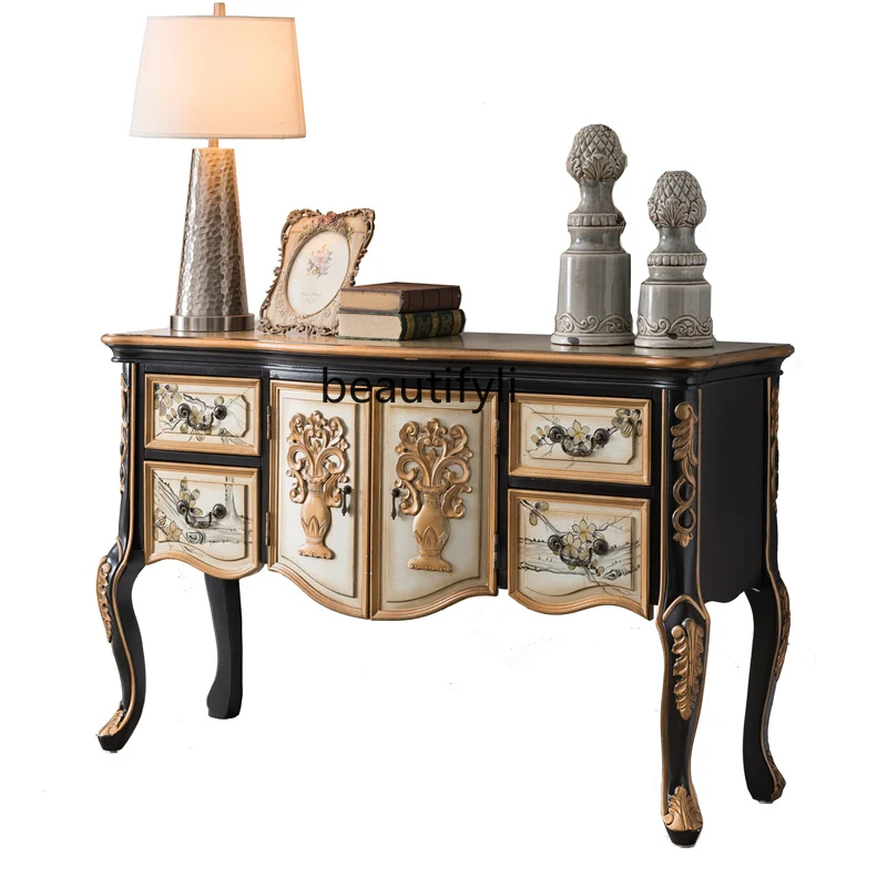 

LBX Entrance Cabinet Solid Wood Sideboard Side Cabinet Console