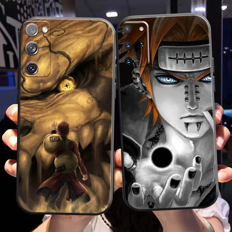 

Naruto Akatsuki Anime Phone Case For Samsung Galaxy S22 S21 S20 S10 10E S9 Plus S22 S21 S20 Ultra FE 5G TPU Black Coque