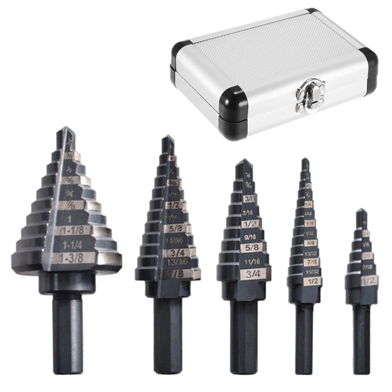 

British Multifunctional Step Drill Bits for Expansion of Iron/Copper/ Aluminum/ Plastic/ Acrylic/ Wood Etc. Below Drop Shipping