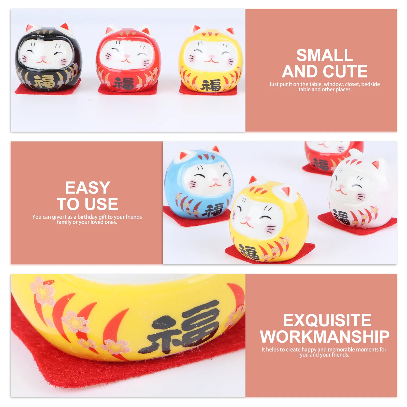 5 шт. декор Bodhidharma украшения статуя Будды домашнее керамическое украшение фэн