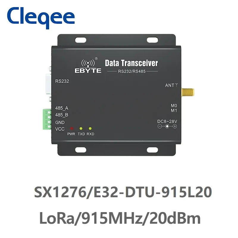 

E32-DTU-915L20 915MHz LoRa SX1276 RS485 RS232 20dBm Transmitter and Receiver uhf Module RF DTU 915 MHz Transceiver