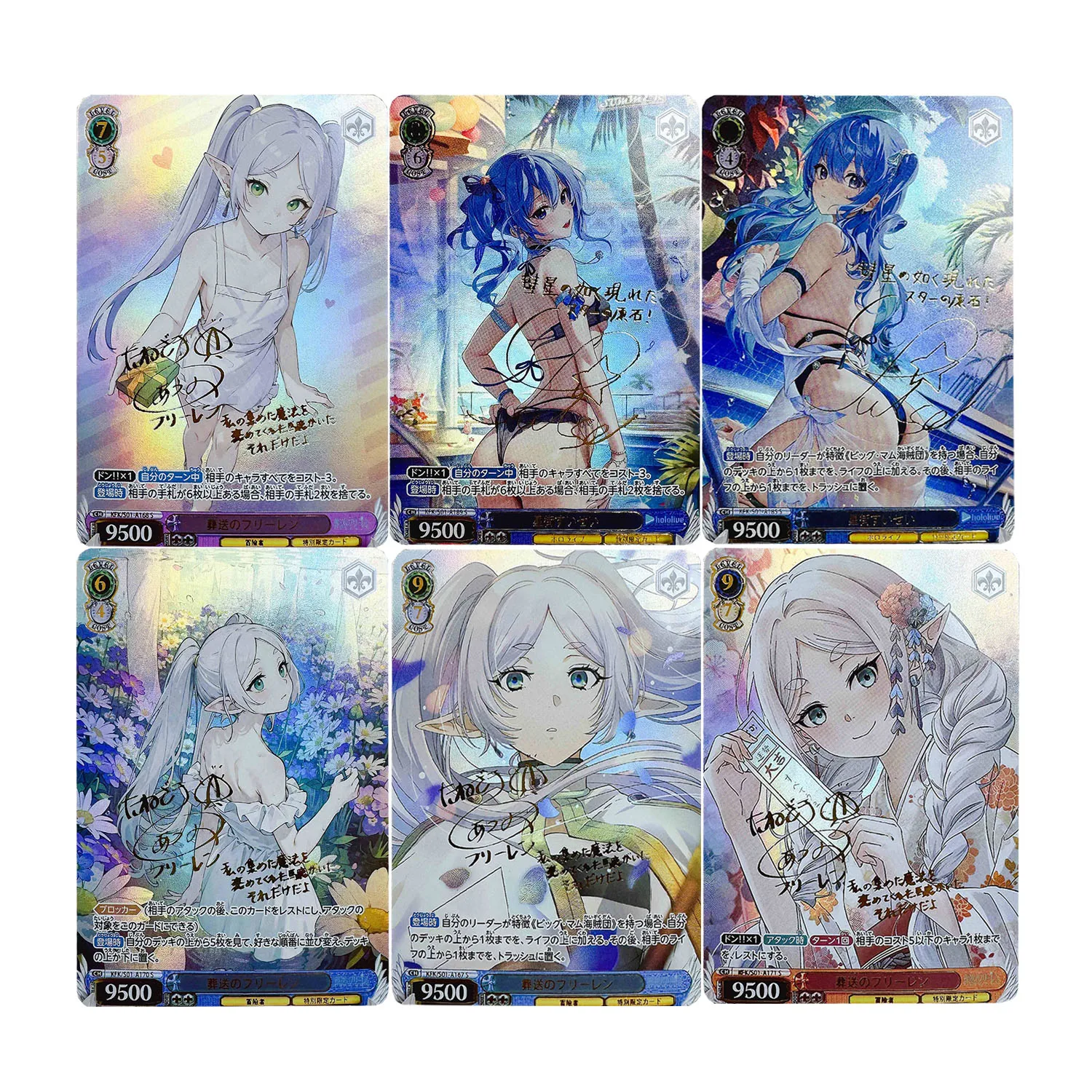 16 моделей Diy Virtual Idol Frieren Hoshimati Suisei преломление цветная флэш-фир коллекционная