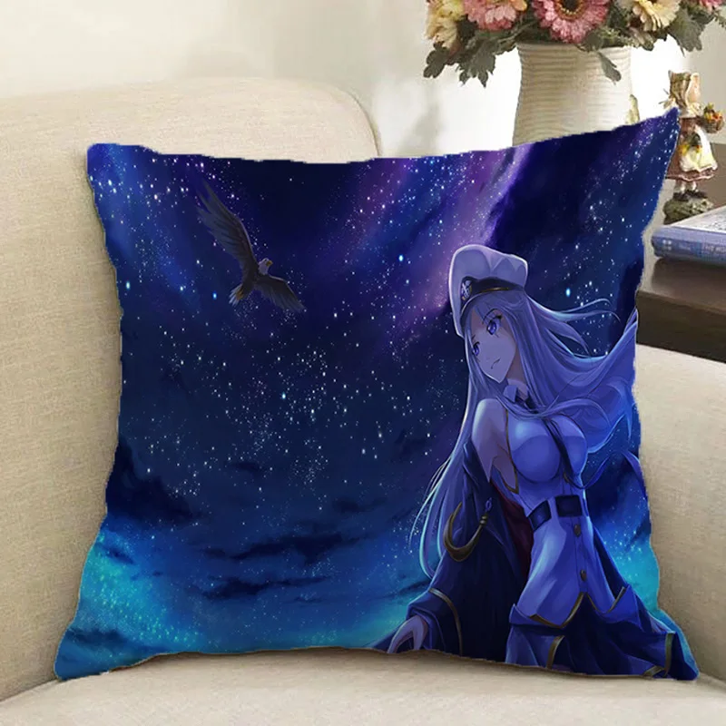 

Azur Lane Throw Pillow Covers for Bed Pillows Car Sofa Short Plush Cushion Cover Pillowcase 45x45 Cushions Decorative 45*45 Body