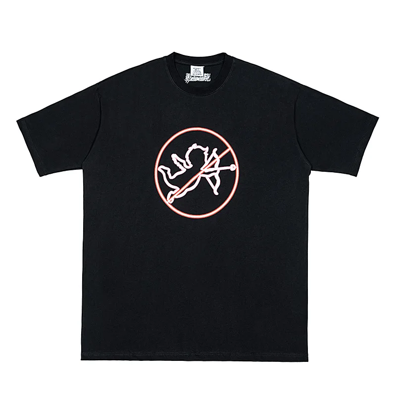 

New 2022 Men T Shirts Cupid Arrow VETEMENTs embroidery T Shirts T-Shirt Hip Hop Skateboard Street Cotton T-Shirts Tee Top #A675