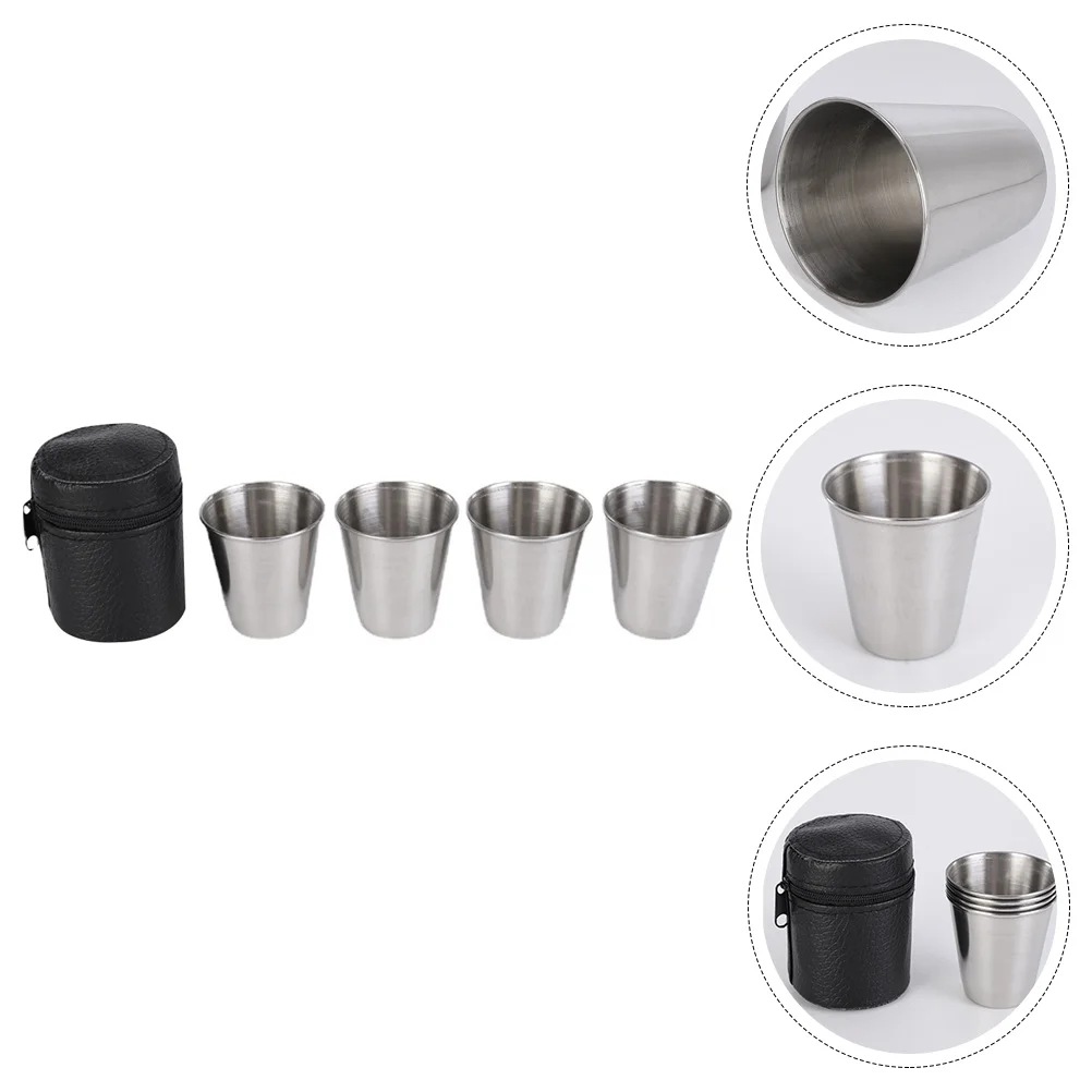 

Unbreakable Glasses Drinking Sauce Cups Metal Shot Glasses Mugs Bulk Stainless Steel Tea Cup Metal Beer Mug Espresso Kcups