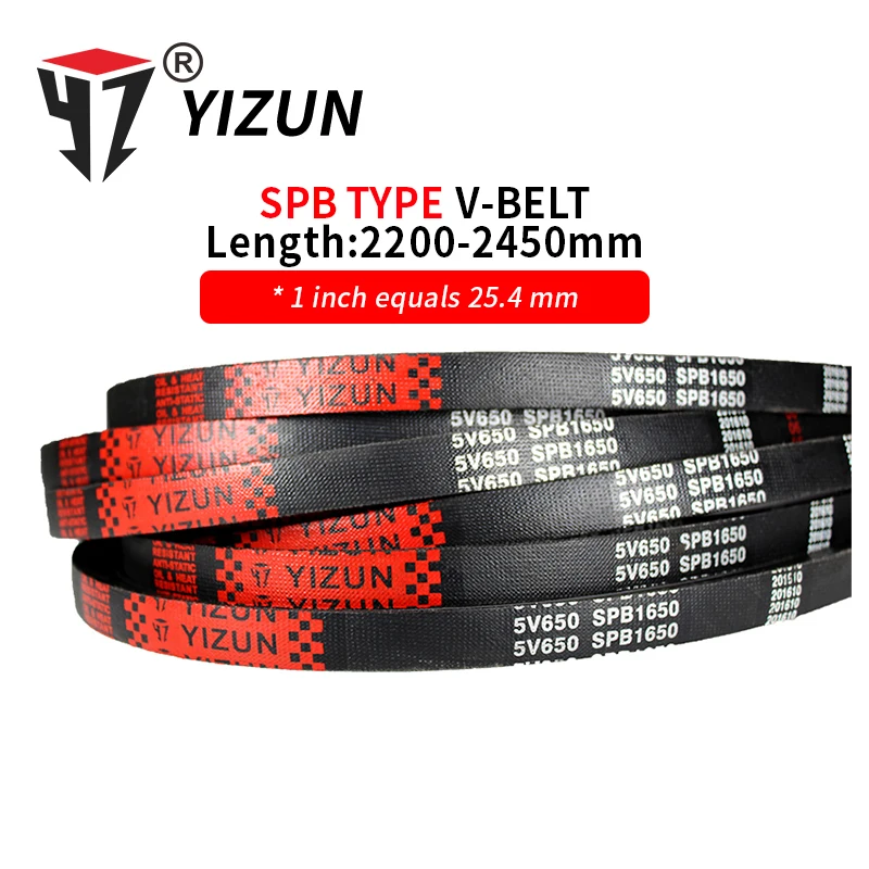 YIZUN SPB/5V Тип SPB2200 ~ 2450 мм жесткий провод резиновый шаг привода длина обхват промышленная передача сельскохозяйственная техника V ремень