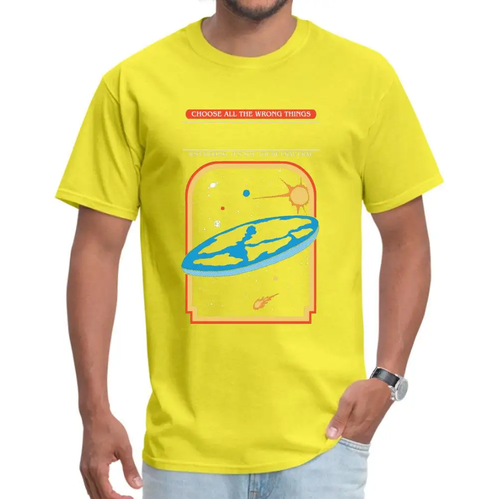 

Geek Men Tops T Shirt The Earth Is Flat Coupons Fashionable Tops Tees O Neck Lovers Day Punk Jazz Short Sleeve Tshirt