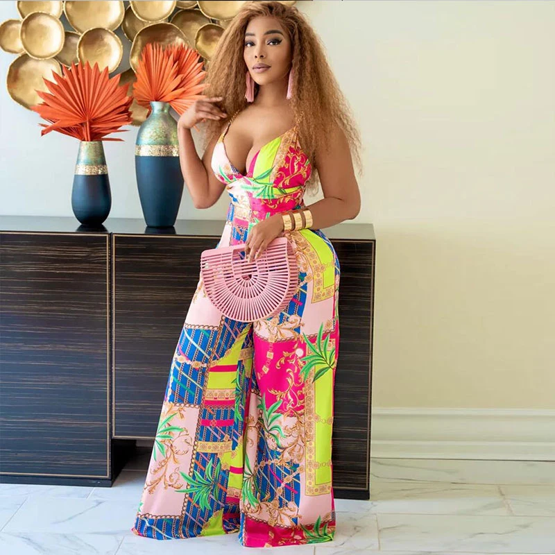 

Женский комбинезон на бретелях-спагетти, с открытой спиной