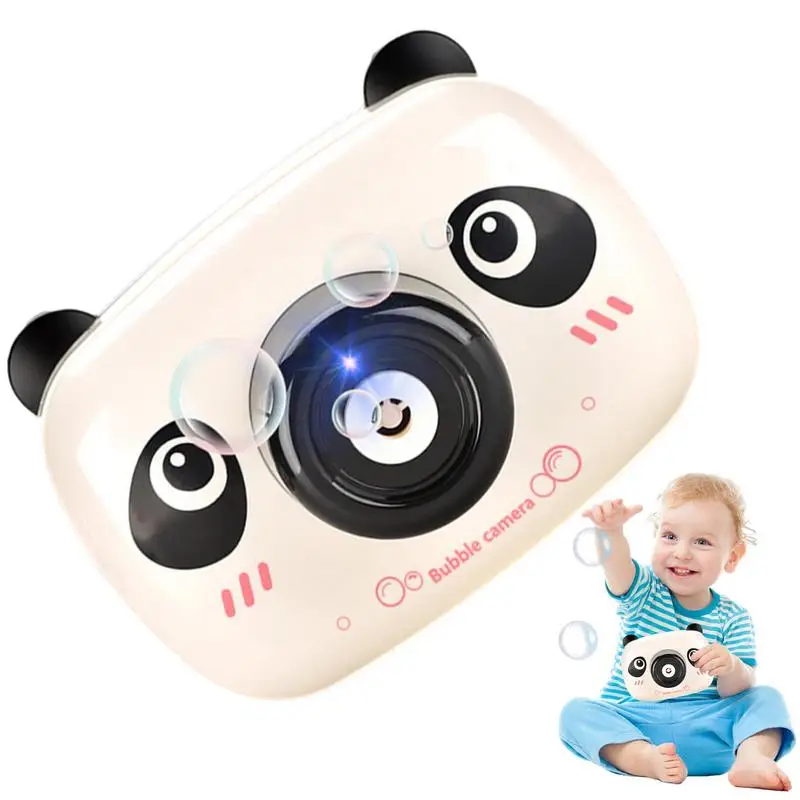 

Bubble Camera Toys For Kids Panda Shape Automatic Bubble Blower Camera For Kids Sealed And Watertight Bubble Machine With Light