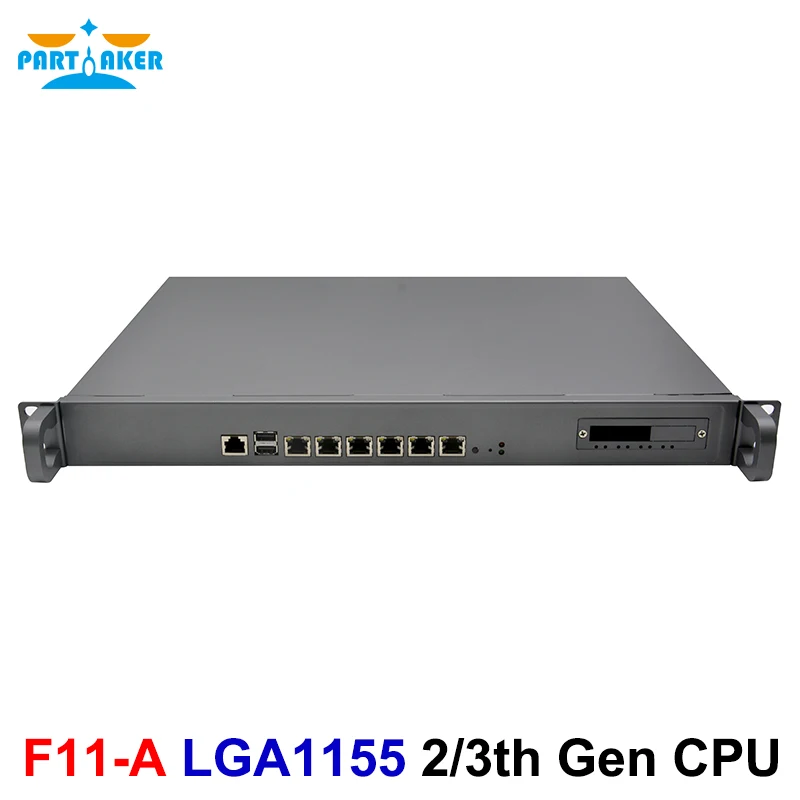 Partaker 1U Firewall Appliance Network Security Intel Core i3 3250 i5 3570 i7 7700 with 6 LAN 2 SFP OPNsense Pfsense