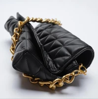 new 2022 colorful metal chains womens shoulder bag leather zipper lattice messenger handbag for stylish fashion pu big bags