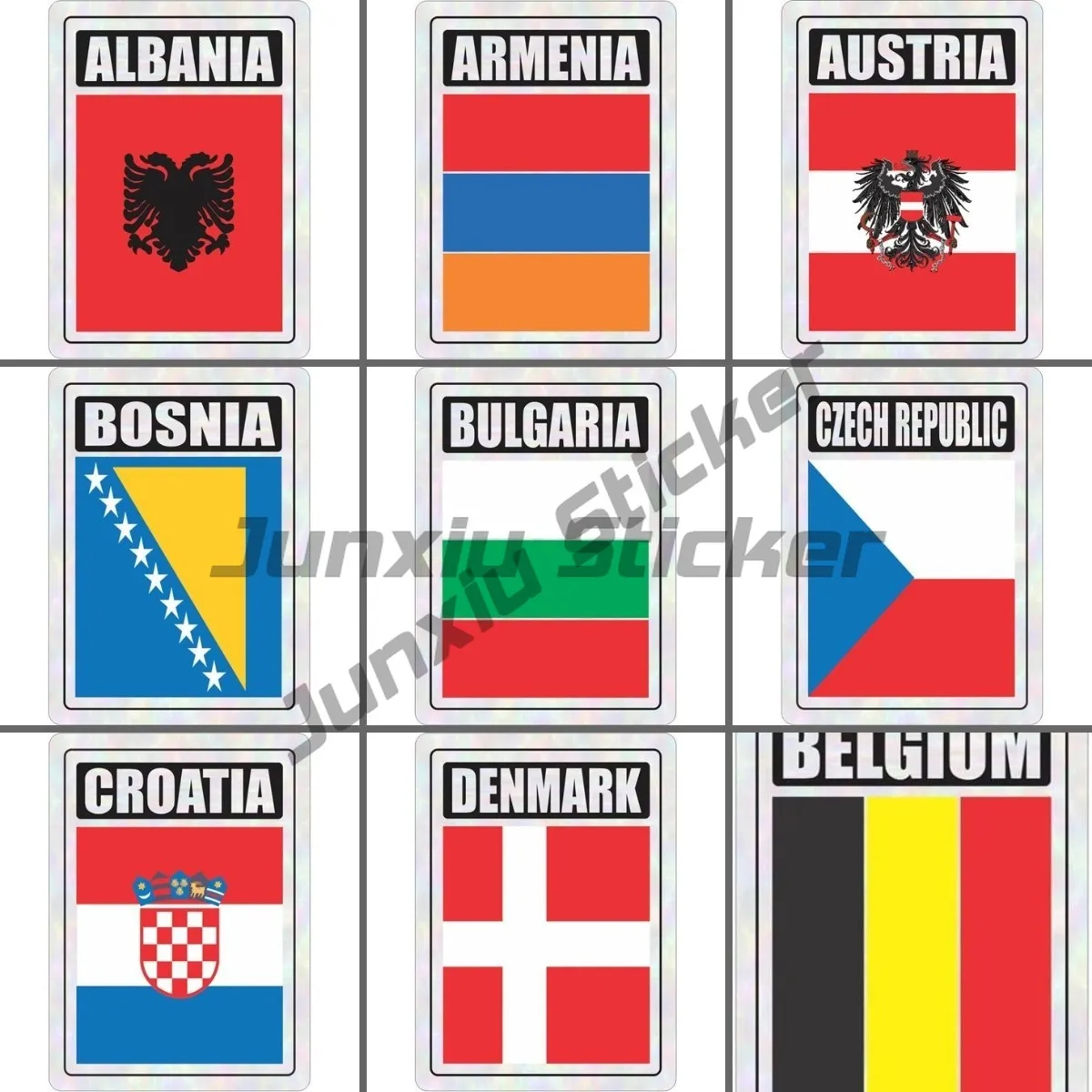 Вертикальный Европейский Флаг Албания Аргентина Австрия Бельгия Босния