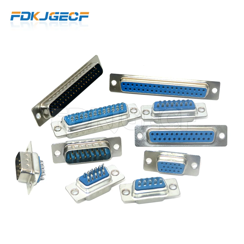 2 шт., DB9, DB25, DB15, DB37, разъем для передачи данных типа D, 2/3 ряда, DB9, DB25, DB37, 9/15/25/37 контактный переходник для порта, женский/мужской