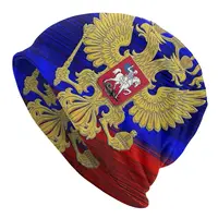 Bonnet Hats Flag of Russia Men Women's Knitting Hat Russian Flag Winter Warm Cap Beanies Thermal Elastic Caps
