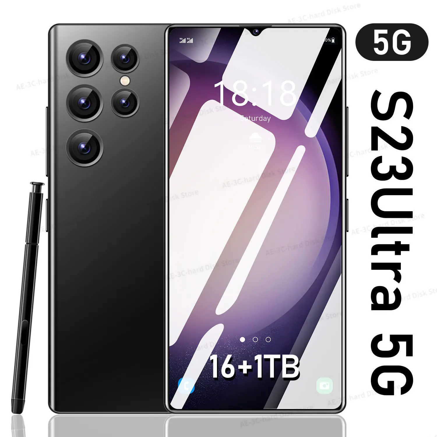 

New S23 Ultra SmartPhone Original 6.7 HD Android Cellphones 32MP+64MP 5G Celulares Dual Sim Card 6800mAh Unlocked Mobile Phones