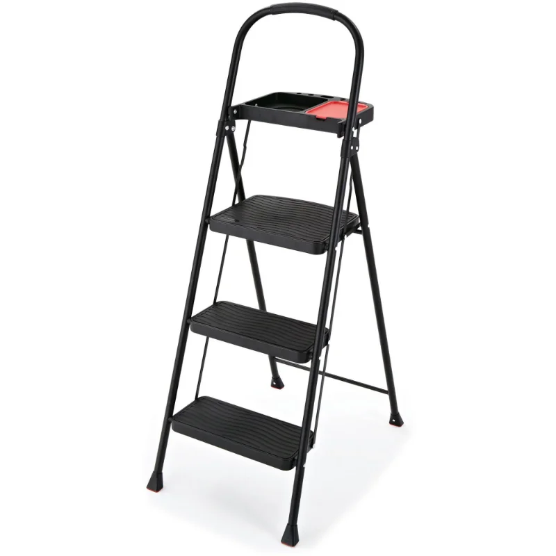 

Rubbermaid RMS-3T 3-Step Steel Step Stool with Project Tray, 225 lb. Cap. ladder step ladder