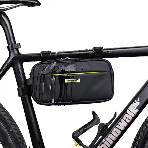 Сумка на раму велосипеда Rhinowalk, водонепроницаемая сумка на руль велосипеда, сумка MTB Pannier, многофункциональная портативная сумка через плечо...