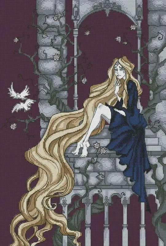 

Princess Long Hair 40-56 DIY Cross Stitch Kit Cross stich Kits Craft Cross Stich Painting Decorations For Homefun