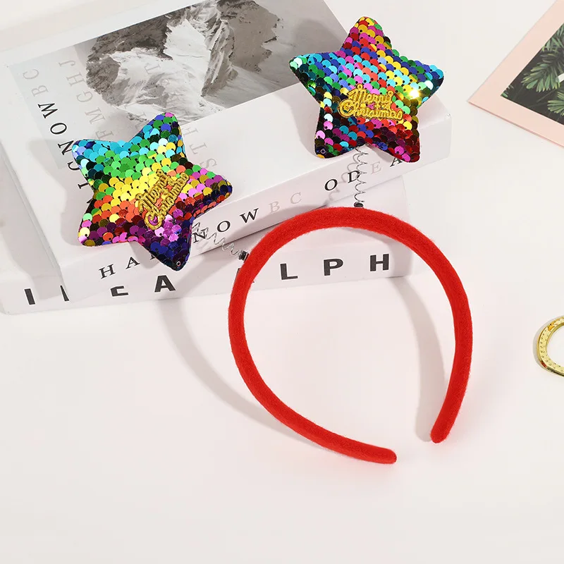 Christmas Festival Bow Hairpin Cute Fabric Hat Side Clip Bangs Hair Accessory Hairpin，Christmas hair clip |