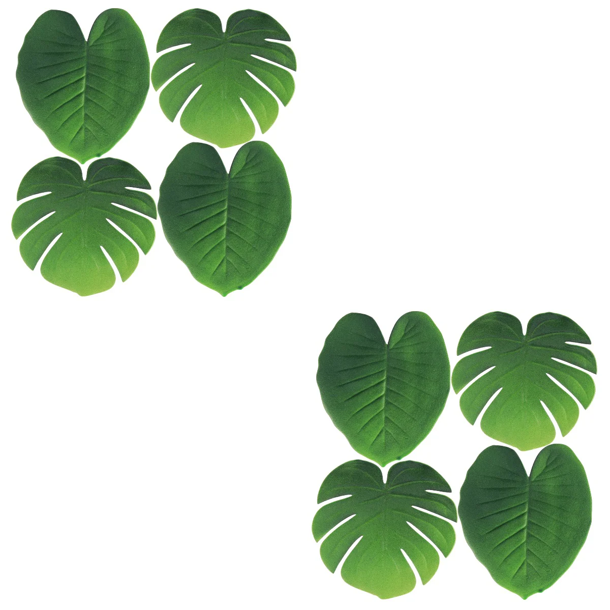 

8 Pcs Coaster Fake Palm Leaves Fashion Placemat Table Mat Banana Leaf Luau Party Decorations Cup Mat