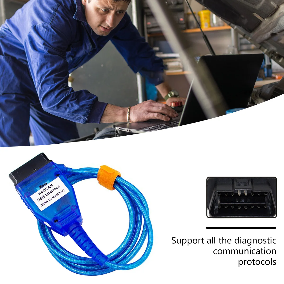 Автомобильный диагностический Соединительный кабель для BMW INPA K + CAN DCAN OBD2 сканер