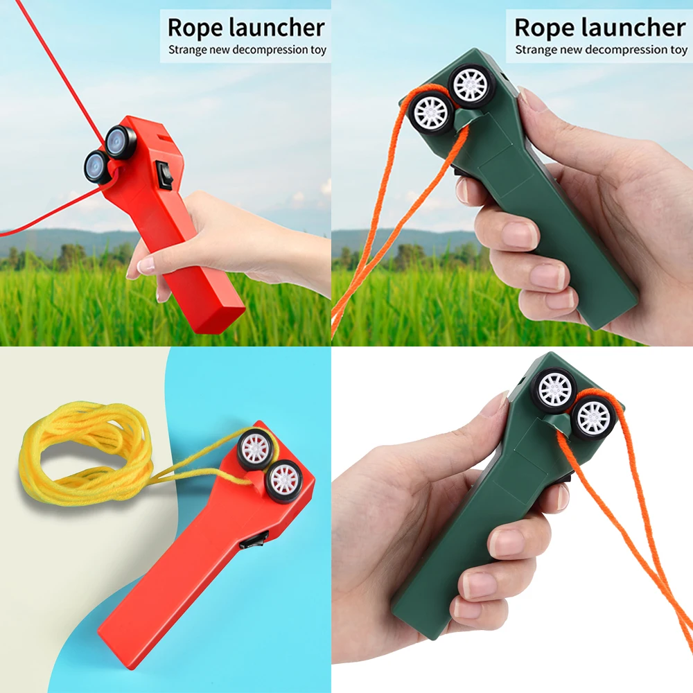 

Rope Launcher Propeller Zip String Rope Push Thruster Controller Cord Shooter Props Handheld Electric Toys Cool Boys Girls Gift