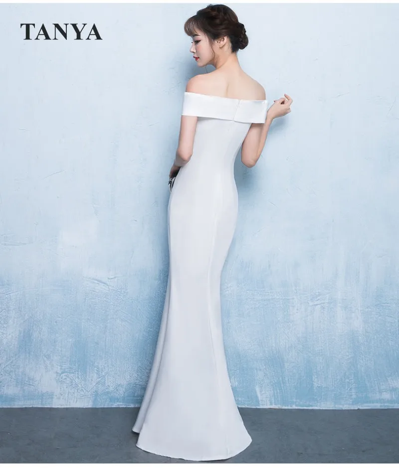 Скромные Простые платья для подружек невесты Русалка длиной до пола с открытыми