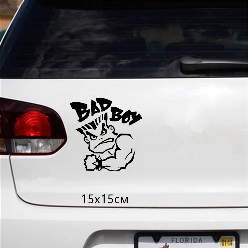 

15*15 см забавная Автомобильная наклейка BAD BOY GALDRIZ виниловая наклейка белая/черная для автомобиля стикеры Стайлинг автомобиля украшение
