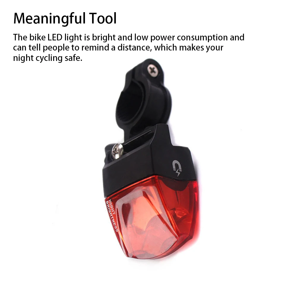 

Waterproof Bike Magnetic Tailight Warning Rear Light Self-powered Equipment