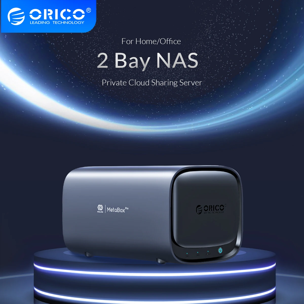 ORICO 2-Bay NAS 4GB x86 Dual Core Network Attached Storage Media Server Personal Private Cloud Storage Server for Home/Office