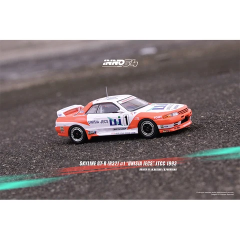 INNO в наличии 1:64 SKYLINE GTR R32 UNISIA JECS JTCC коллекционные литые модели автомобилей коллекционные игрушки