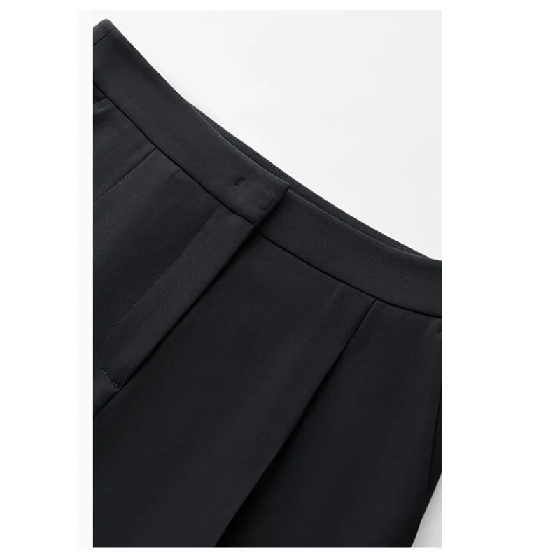 Роскошные атласные триацетатные женские весенне-летние укороченные брюки с