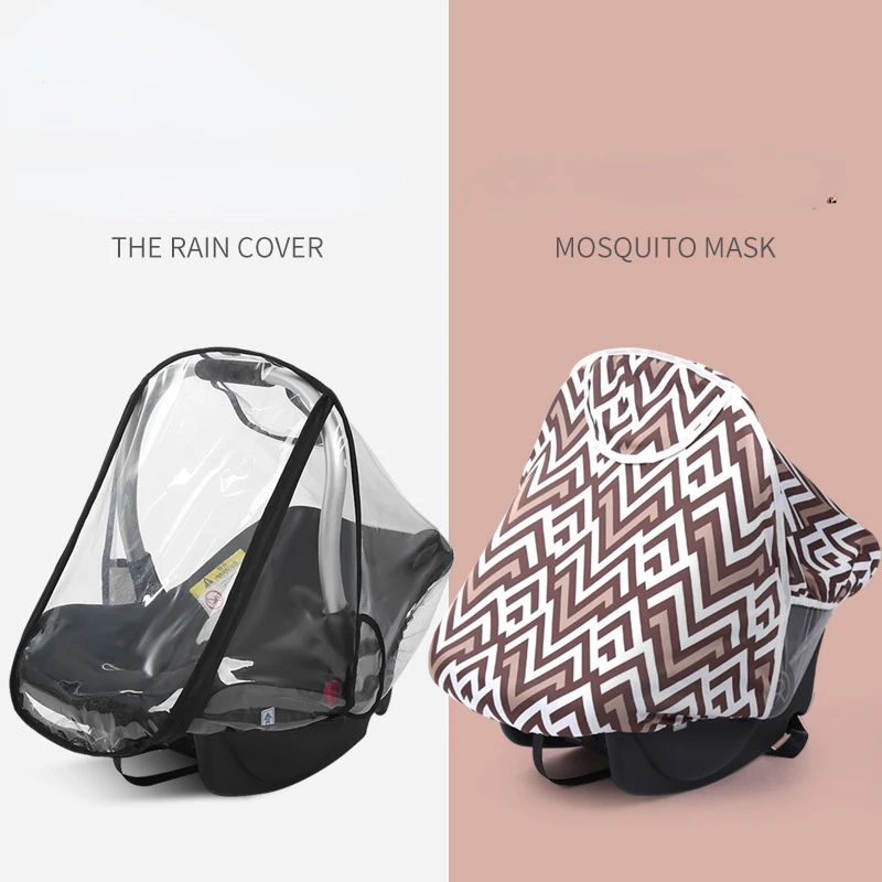 

Baby Safety Basket Windproof Safety Seat Dustproof Shading Anti-Droplet Anti-epidemic Mosquito Cover Rain Cover