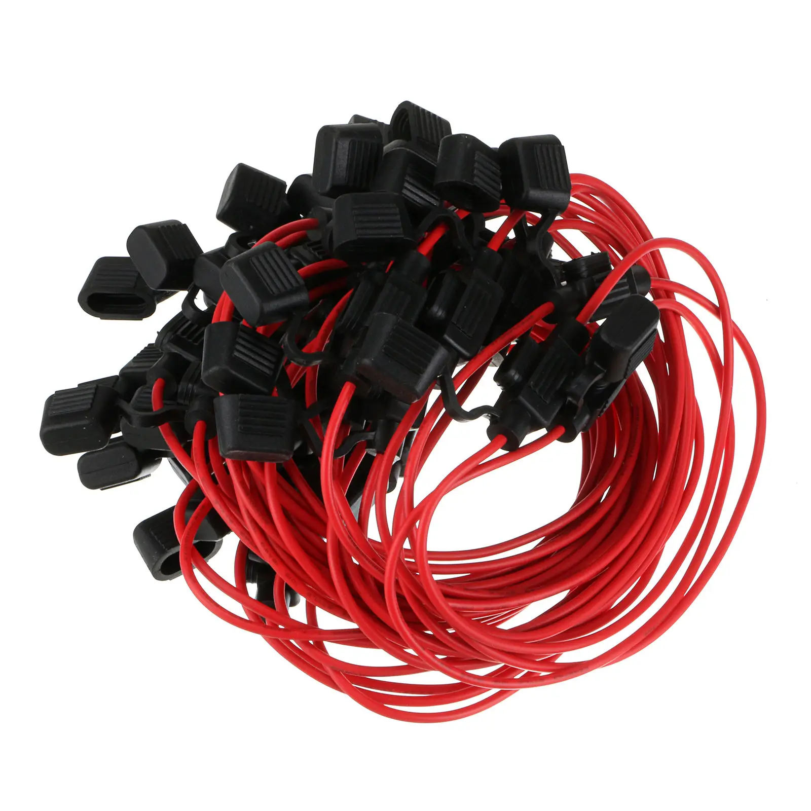 

The Real Color Of The Item May Be Slightly Different10pcs/lot In-Line Fuse Holder Car Mini Blade Waterproof 18AWG 12V/24V/32V DC