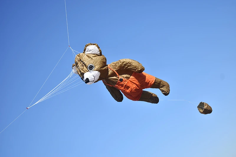 Бесплатная доставка мягкий воздушный змей-медведь подвеска большая уличная