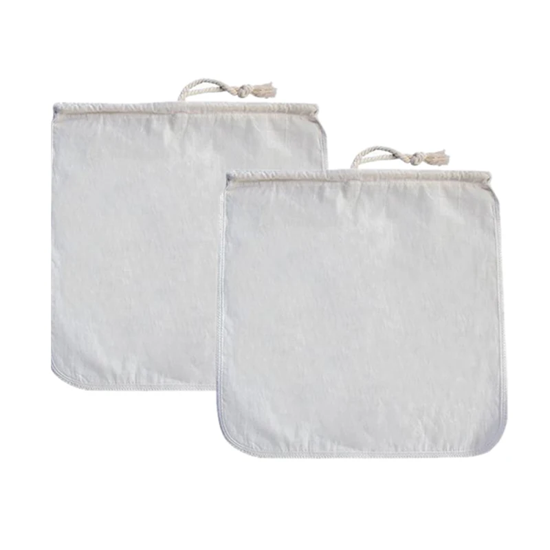 

2 Pack Organic Reusable Cold Coffee Brew Filters Bag 12 Inch Wine Brewing Filters Eco-Friendly Mesh Cotton Toddy Filter