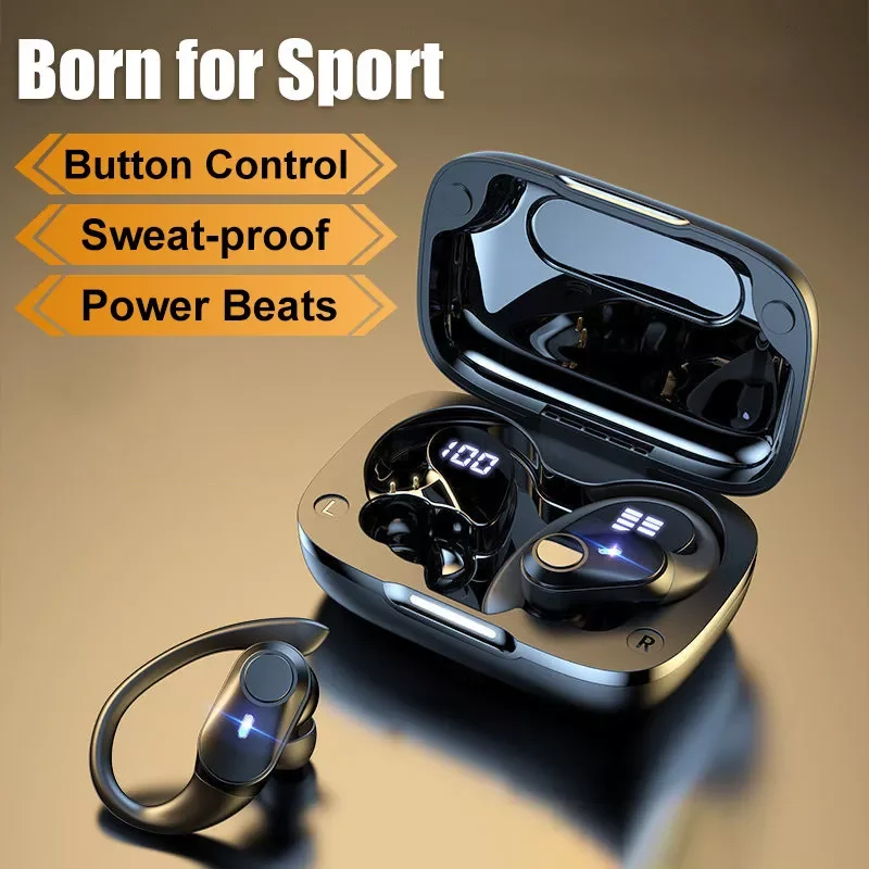 

TWS 5.1 Sport Bluetooth Earphones LED Display Wireless Headphone Noise Cancelling Earbuds Bluetooth Waterproof Headsets With Mic