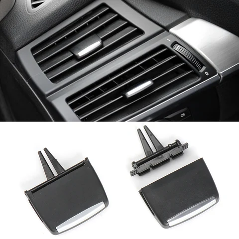 1/2 шт. для BMW X5 E70, X6 E71, зажим для выпуска воздуха для автомобильного кондиционера, ABS P, черный, серебристый, 1 шт., запасные части для салона