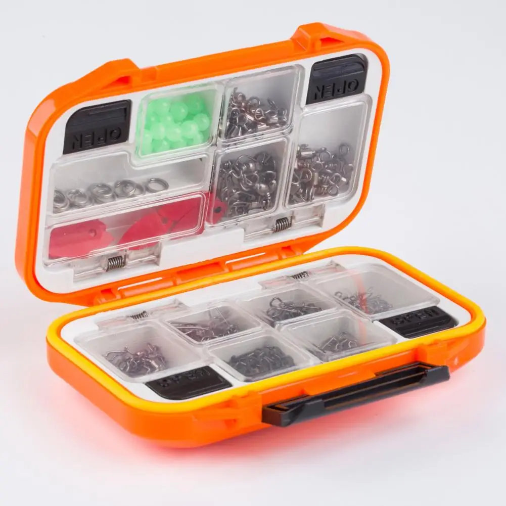 

Fishing Box Lightweight Spring Push Button Rectangular Simple Fishing Hook Storage Box Outdoor Fishing