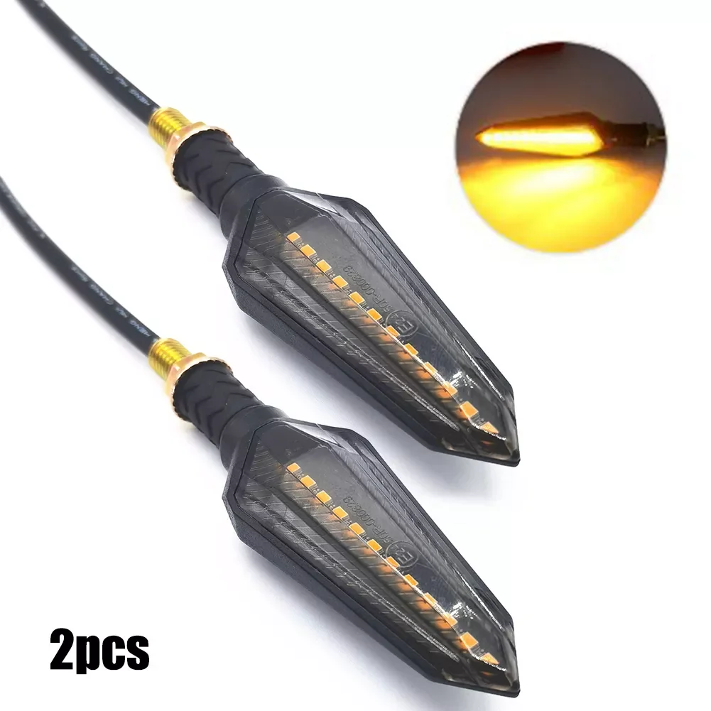 

2pcs Suitable For Motorcycle Turn Signal Mavericks 12LED Streamer Mode Water Light ATV Warning Water Light Turn Signal Lights