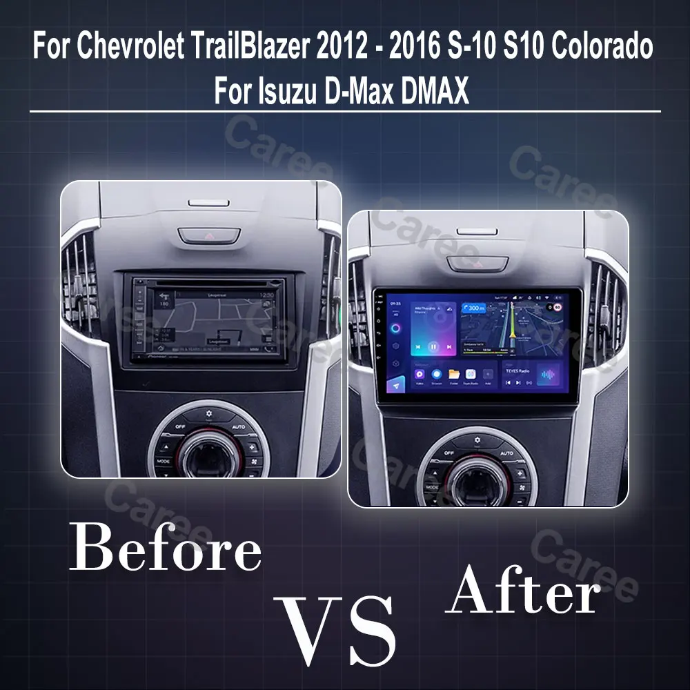 Фото Автомобильное радио Carplay Android 15 мультимедиа для Chevrolet TrailBlazer 2012-2016 S-10 S10 Colorado для Isuzu D-Max DMAX Stereo 2din №2