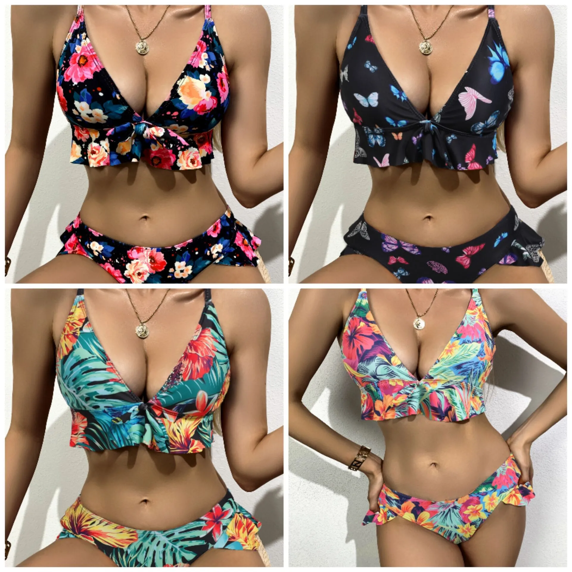 Women Swimsuit Sexy Bikini Set Print Bikini Ladies Swimsuit Beach Seaside Vacation Swimwear Women 2022 New Swimwear