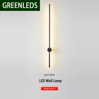 led wall lamp 9w 12w ac85 265v gold and black color indoor modern minimalist line lamp with high quality 3 years warranties