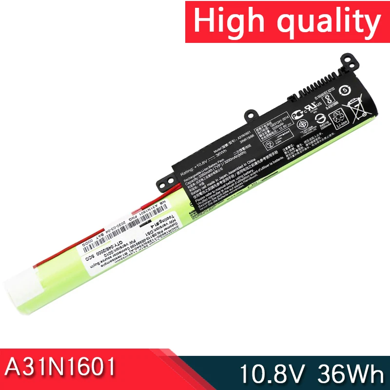 Новый аккумулятор A31N1601 10 8 В 36 Втч для ASUS VivoBook F541UA R541UA R541UJ R541UV X541SA X541SC X541U X541UA X541UV