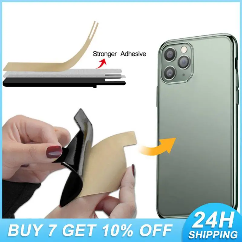 

Phone Card Holder Portable For Almost All Cell Phone Stick On Credit Card Smartphone Pocket Adhesive Silicone Phone Accessories