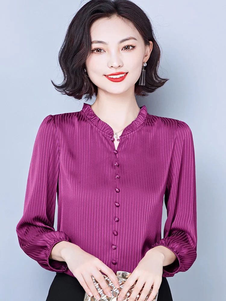 

Long Sleeve Chiffon Blouse Shirt Tops Women Ruffled Collar Blouse Women Blusas Mujer De Moda 2022 Blouses Blusa Feminina Top G51