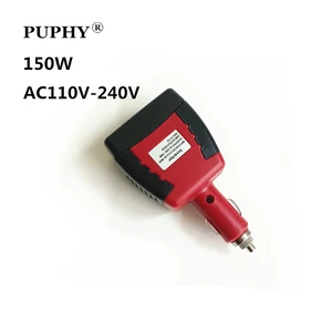 PUPHY® DC 12V to AC 110V-240V car inverter 50/60 Hz 150W 200W USB 5V adapter mini inverters outdoor emergency portable charger